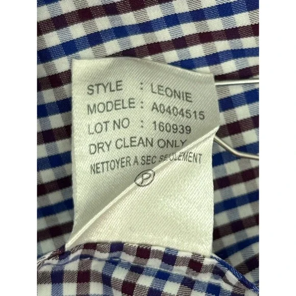 Theory Women's Button-Down Shirt in Navy and White Gingham - Picture 9 of 9